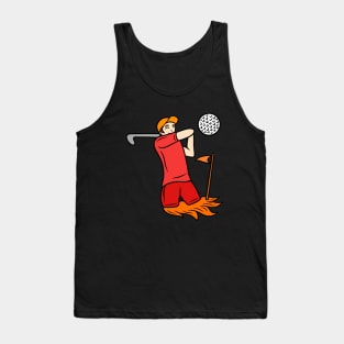 Golf player boy Tank Top